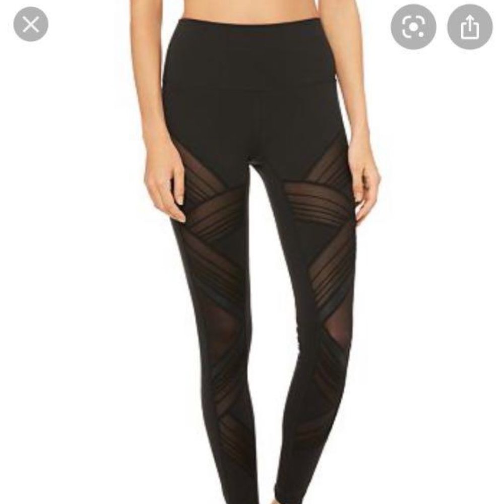 Alo High Waisted  xs Mesh Insert Legging